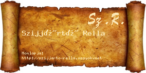 Szijjártó Rella névjegykártya